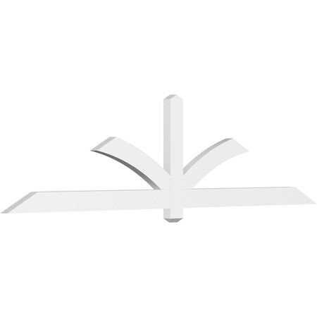 Ekena Millwork Redmond Architectural Grade PVC Gable Bracket, 96"W x 24"H x 2"D x 4"F, 6/12 Pitch GBP096X24X0204RED00